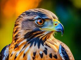 ai généré fermer photo de un Aigle ou faucon