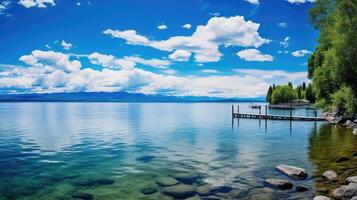 ai généré pêche Vermont Lac Champlain ai généré photo