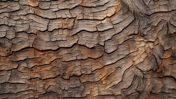 ai généré crêtes chêne arbre écorce ai généré photo