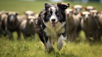 ai généré mouton élevage chien ai généré photo