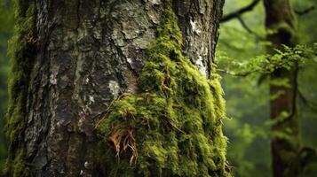 ai généré écorce chêne arbre tronc ai généré photo