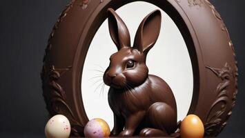 ai généré photo de Pâques Chocolat lapin Couper dehors. ai généré