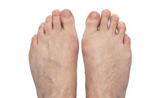 Masculin pieds isolé sur blanc Contexte photo