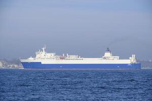 baltiisk, Russie, octobre 26, 2022. russe chemin de fer traversier Ambal dans baltique port. photo