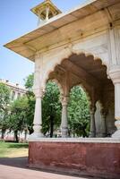 architectural détails de lal qila - rouge fort situé dans vieux Delhi, Inde, vue à l'intérieur delhi rouge fort le célèbre Indien Repères photo