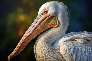 ai généré majestueux pélican exotique oiseau. produire ai photo