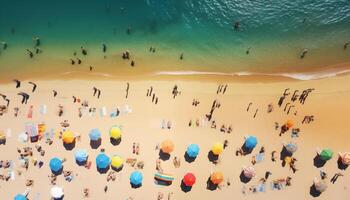 ai généré été vacances Contexte photo