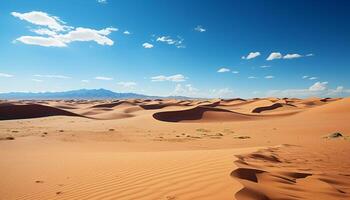 ai généré aride Afrique majestueux le sable dunes ondulation dans éloigné région sauvage généré par ai photo