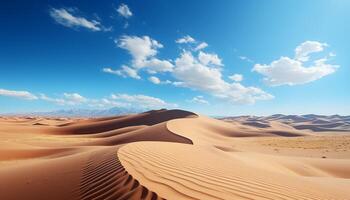 ai généré aride Afrique majestueux le sable dunes ondulation dans tranquille, éloigné beauté généré par ai photo