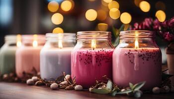 ai généré fraîcheur et douceur sur une rustique table nourriture, chocolat, dessert, fruit généré par ai photo