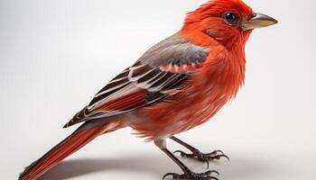 ai généré une mignonne bouvreuil se percher sur une bifurquer, entouré par la nature généré par ai photo