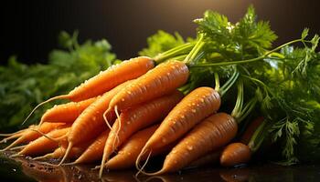 ai généré frais, en bonne santé, biologique des légumes la nature coloré, nutritif le banquet généré par ai photo