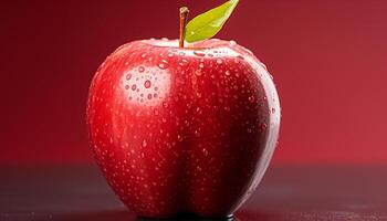 ai généré fraîcheur de mûr pomme, une en bonne santé casse-croûte dans la nature généré par ai photo