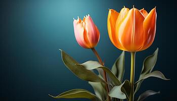 ai généré le vibrant tulipe fleur vitrines la nature beauté dans multi coloré pétales généré par ai photo