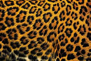 ai généré léopard impression texture proche en haut photo