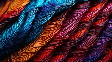 ai généré une vibrant et coloré en tissu avec complexe motifs et textures photo