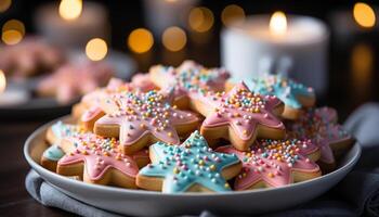 ai généré fait maison dessert doux, coloré, cuit, décoré, et délicieux généré par ai photo