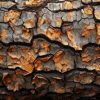 ai généré natures talent artistique proche en haut capture diverse écorce motifs dans dense forêt pour social médias Publier Taille photo