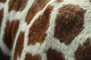 ai généré extrême macro coup de girafe peau photo