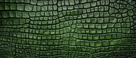 ai généré vert alligator peau modèle avec texturé Balance. crocodile cuir Contexte. luxe matériel. génératif ai photo