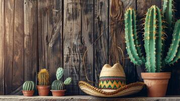 ai généré brillant bleu cactus les plantes contre une rose Contexte. généré par artificiel intelligence. photo