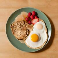 ai généré une assiette de petit déjeuner photo