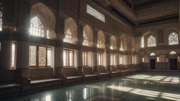 ai généré mosquée scène, musulman culture, musulman architecture photo