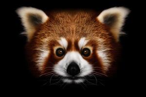 ai généré mignonne rouge Panda. neural réseau ai généré photo