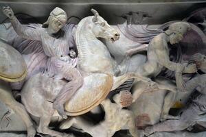 Istanbul, dinde - janvier sept 2024 - Istanbul archéologique musée Alexandre marbre peint sarcophage photo