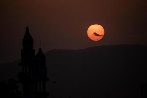 un beau coucher de soleil photo