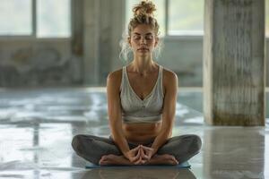 ai généré Comment à début une yoga entraine toi photo