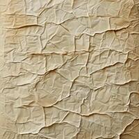 ai généré magnifique beige en relief kraft papier Contexte photo