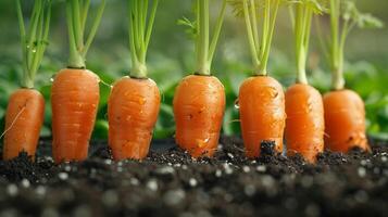velours brises chuchotement plus de sol où carottes grandir nourri par l'eau et vent photo