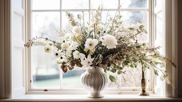 ai généré floral arrangement avec hiver, l'automne ou de bonne heure printemps botanique les plantes et fleurs photo