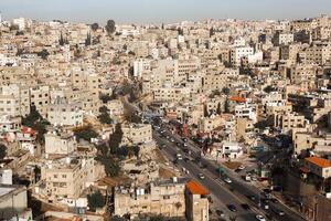 aérien vue de amman ville le Capitale de Jordan. ville scape de Amman. photo