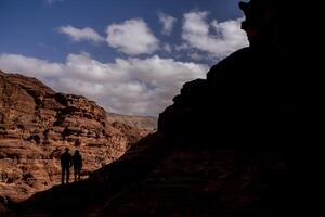 beauté de rochers et ancien architecture dans Pétra, Jordan. ancien temple dans Pétra, Jordan. photo