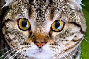 explorant le séduire de une magnifique Écossais plier chat, où moustachu élégance et espiègle charme unir dans une fascinant portrait de câlin délice photo