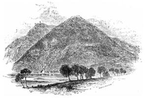 Montagne de tout saints, ancien gravure. photo