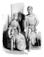 costumes début de le règne de John, ancien gravure. photo