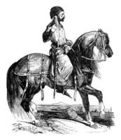 noble dans chasse costume, règne de Henri iii, ancien gravure. photo