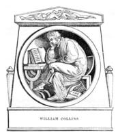 tombeau Williams collins, ancien gravure. photo