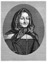 Madame miramion. pneu de Saint Vincent de Paul, ancien gravure. photo