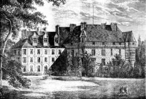 vue de le Château de Valmont, ancien gravure. photo