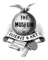 Titre page de le livre, le musée de science et art. édité par dionysius saindoux. photo