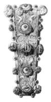 bijou dans le tombeau de constance de aragonais, dans palerme, ancien gravure. photo