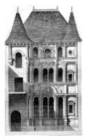 vue de une maison de le seizième siècle, appelé maison de Diane de Poitiers, a Orléans, ancien gravure. photo