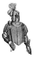 armure John Sobieski, conservé dans Dresde, ancien gravure. photo