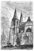 notre Dame de avion, ancien gravure. photo