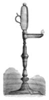 horaire lampe de le dix-septième siècle, ancien gravure. photo
