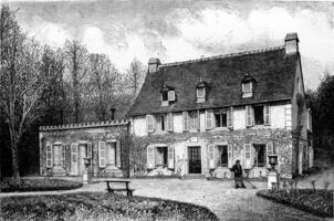 le maison de le infirmière de Henri iv dans Billère, près paou, ancien gravure. photo